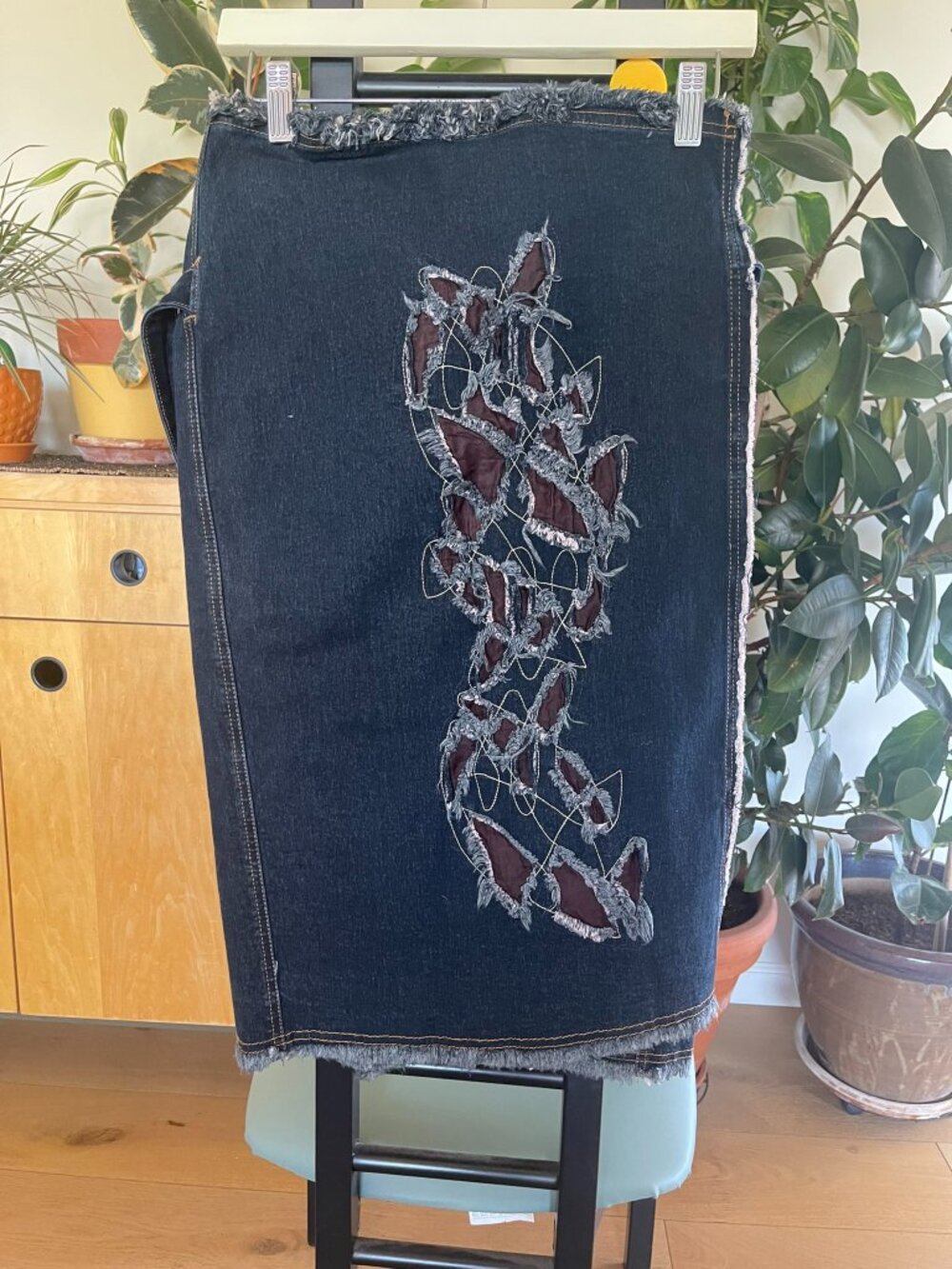 New, Stunning GAZEBO wrap denim skirt, made in Italy, size 3, Retail - $160